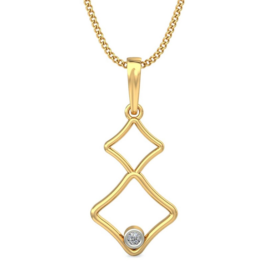 essential quad diamond pendant