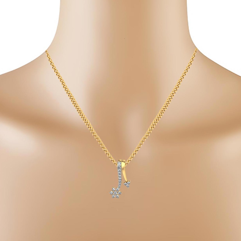 floral diamond pendant - Image 2
