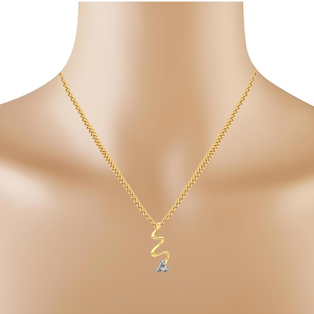 ribbon diamond pendant - Image 2
