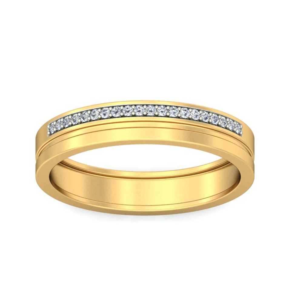 gold diamond gents ring