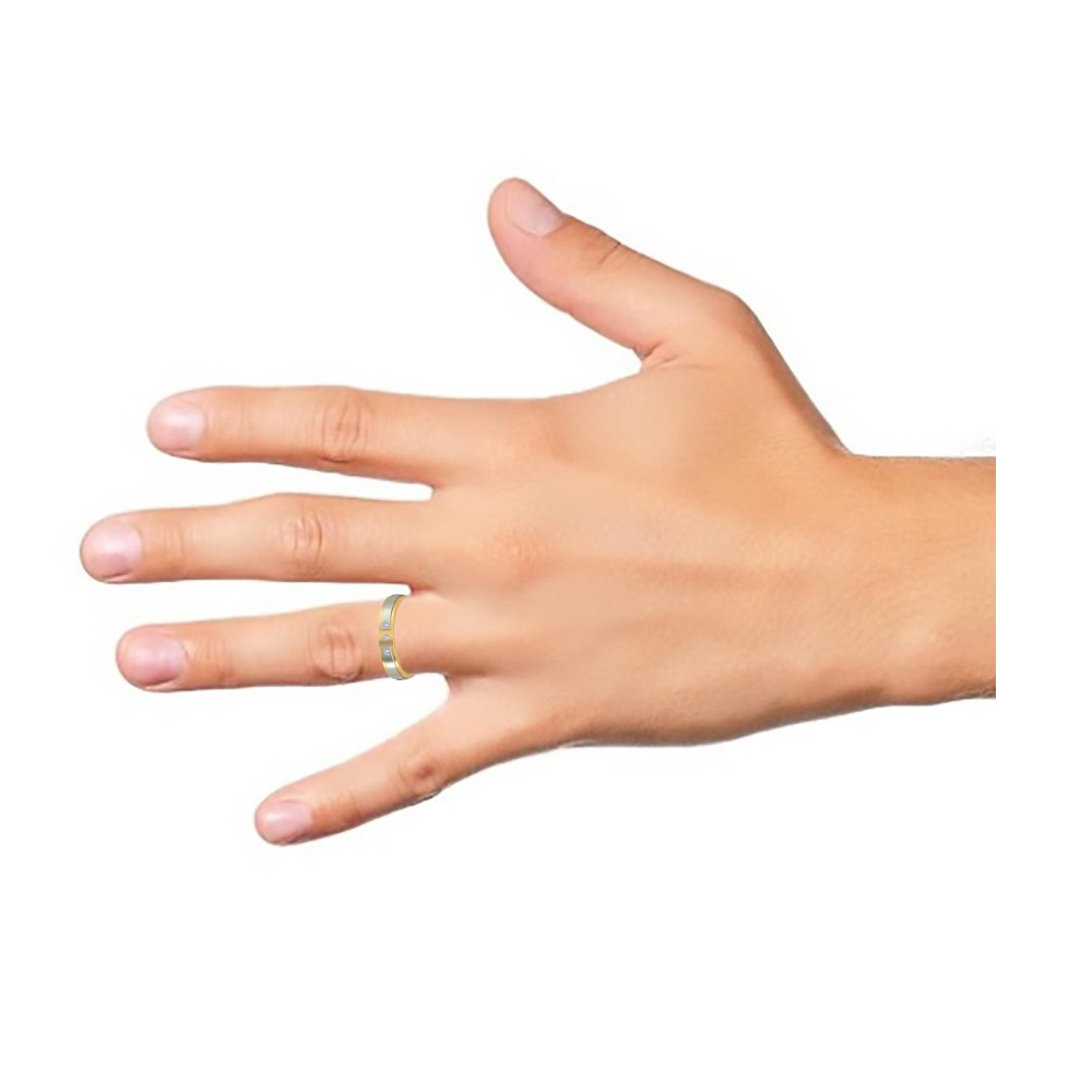 2 tone gents ring - Image 2