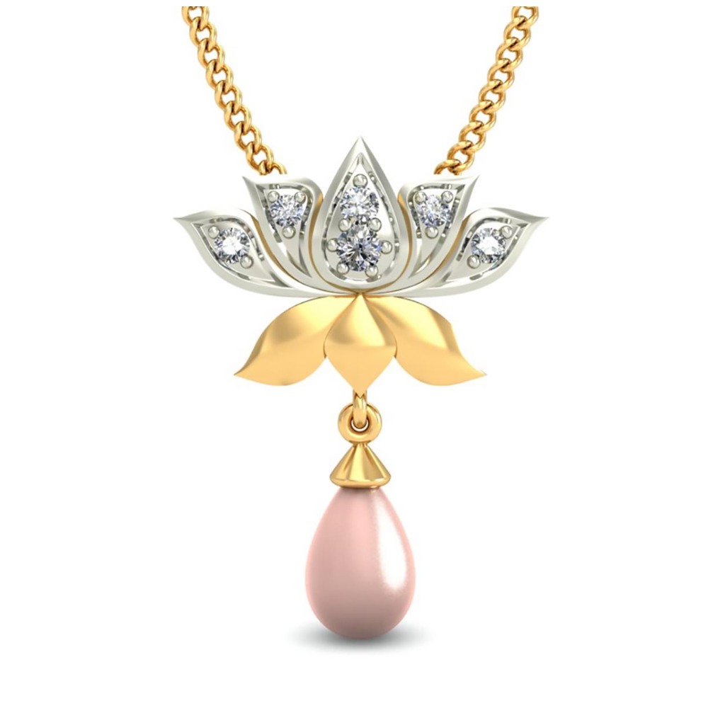 lotus pearl pendant