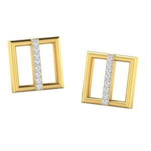 square gold  studs