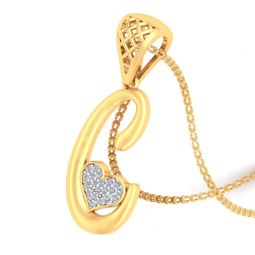 initial diamond pendant