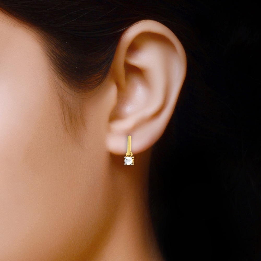 solitaire hanging earring - Image 2