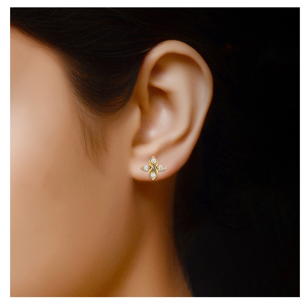 marquise diamond studs - Image 2