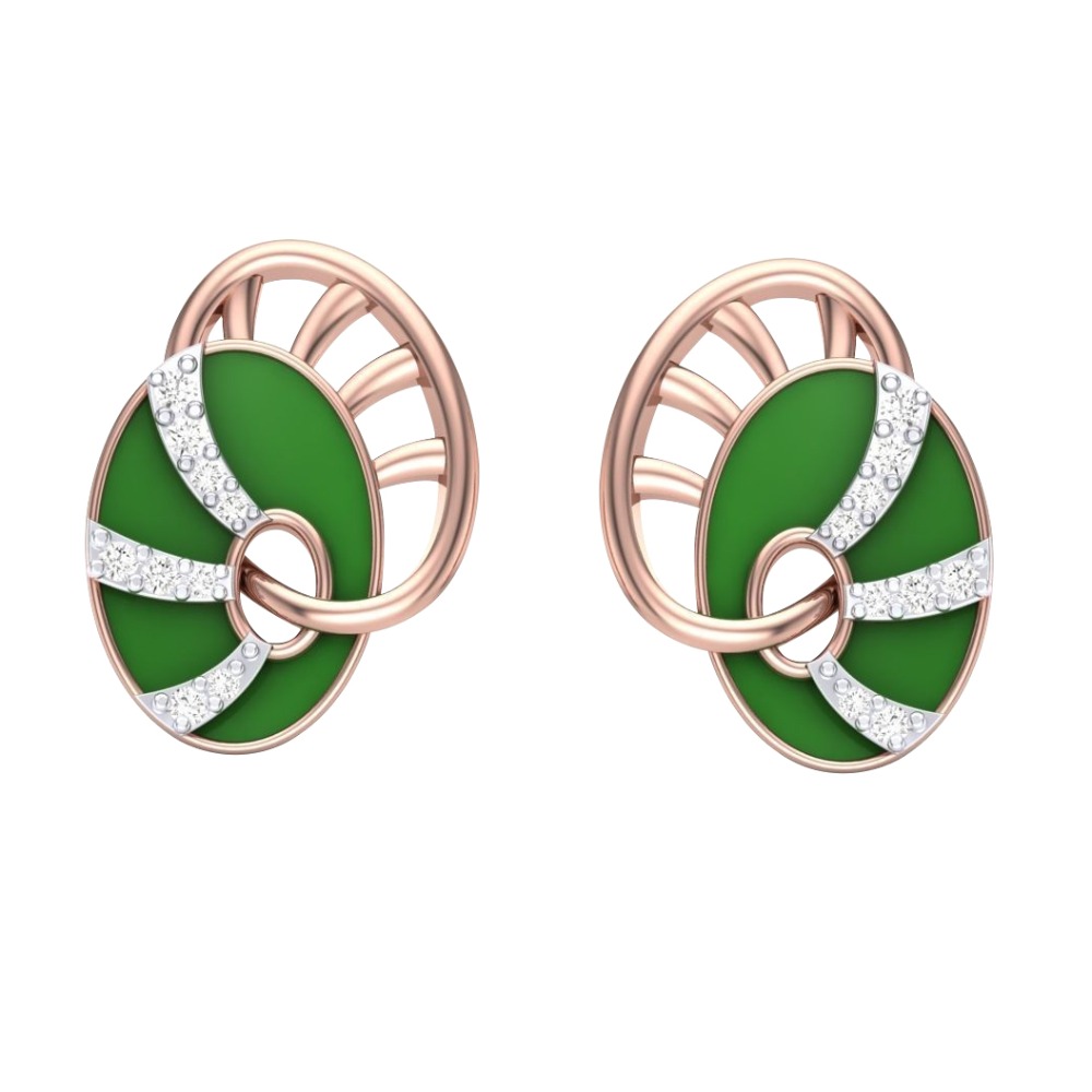 enamel studs with diamond