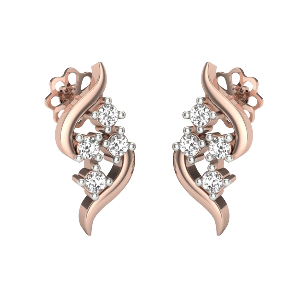 twist &turn rosegold earring