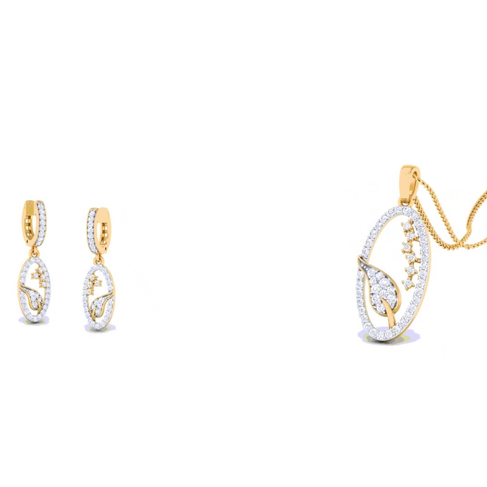 diamond pendent set