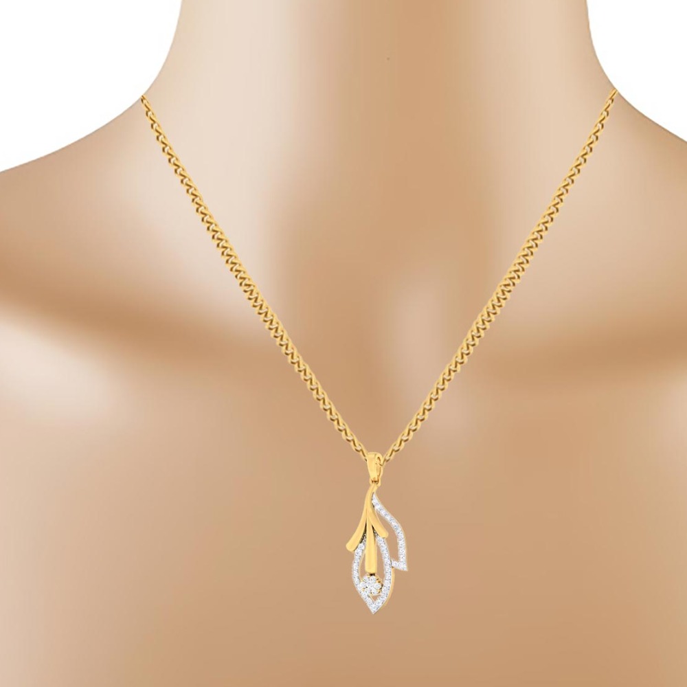 traditional diamond pendant set - Image 2