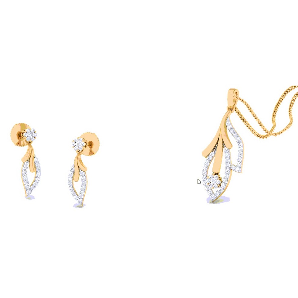 traditional diamond pendant set