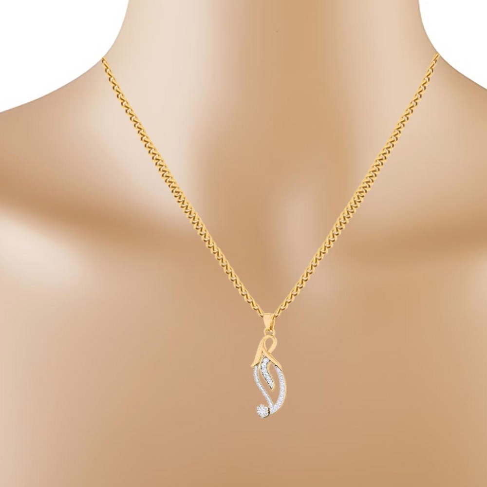 traditional diamond pendant set - Image 2