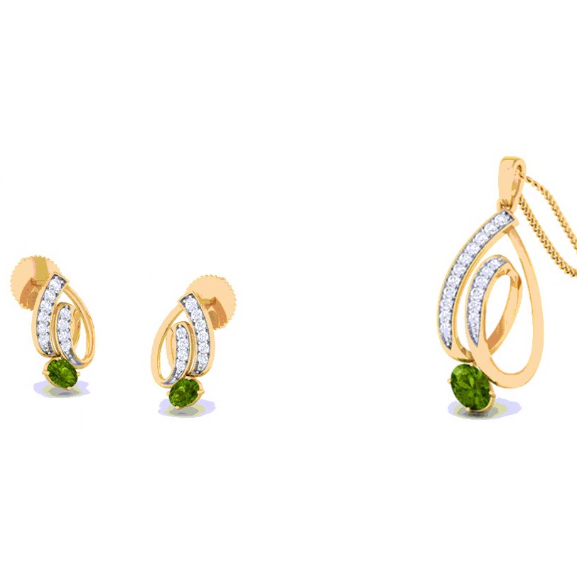 color stone Pendant Set