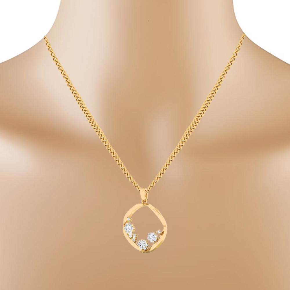 fancy diamond pendant set - Image 2