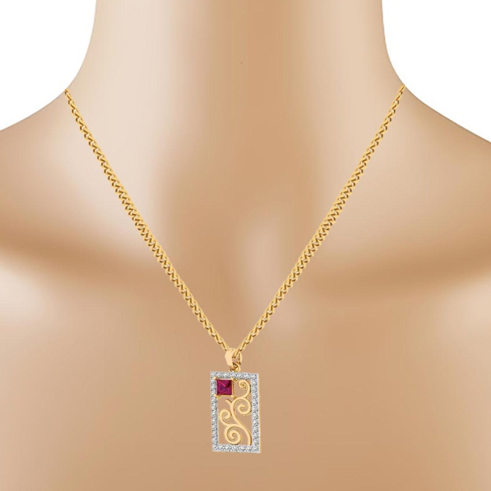 color stone Pendant Set - Image 2
