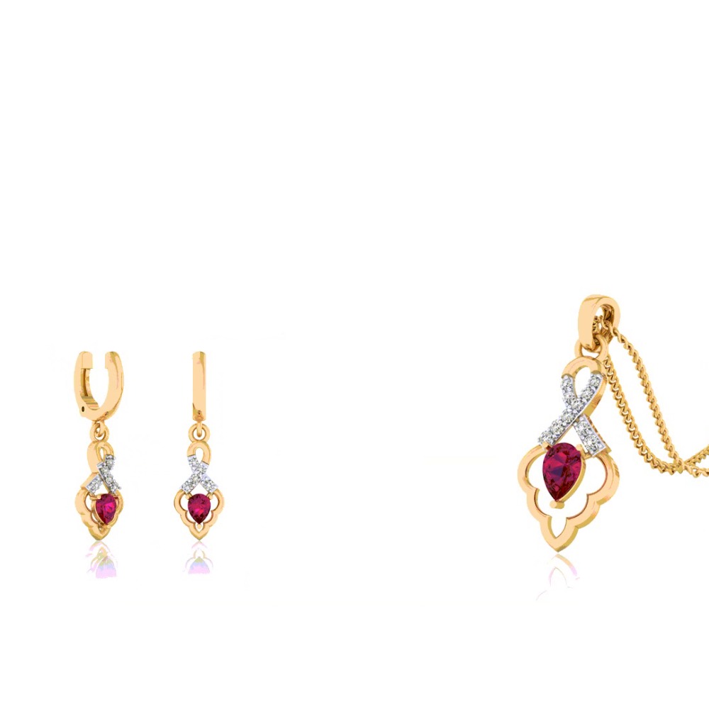 color stone Pendant Set
