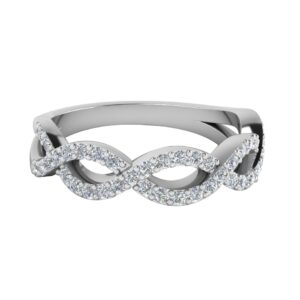 14KT SILVER LOOPED RING