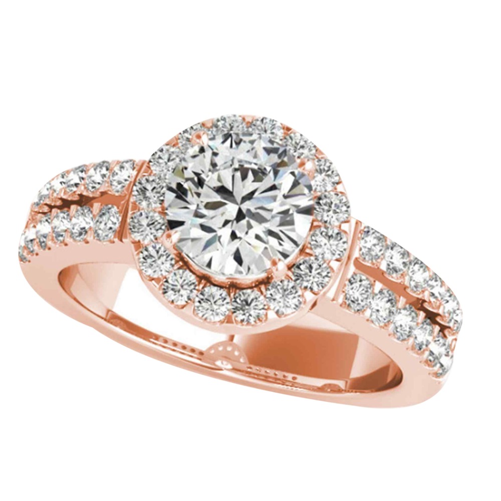 ROSE GOLD DOUBLE LINE DIAMOND RING