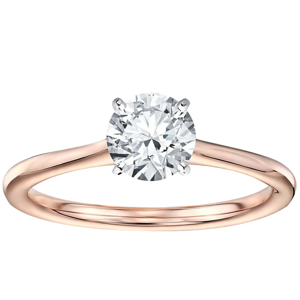 14KT ROSE GOLD SOLITAIRE RING