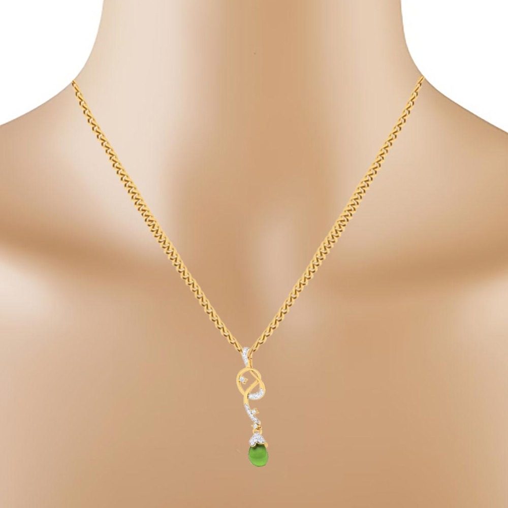 color stone Pendant Set - Image 2