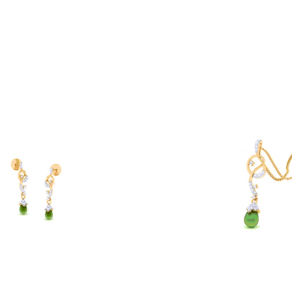 color stone Pendant Set