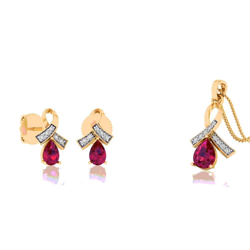 color stone Pendant Set