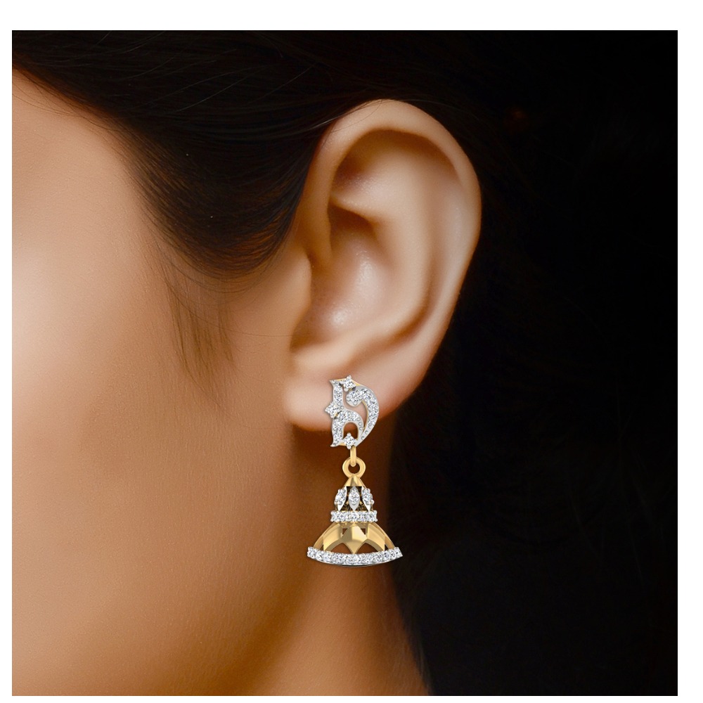 diamond traditional jhumki - Image 2
