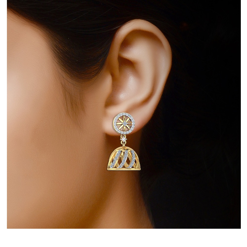 diamond jali jhumki - Image 2