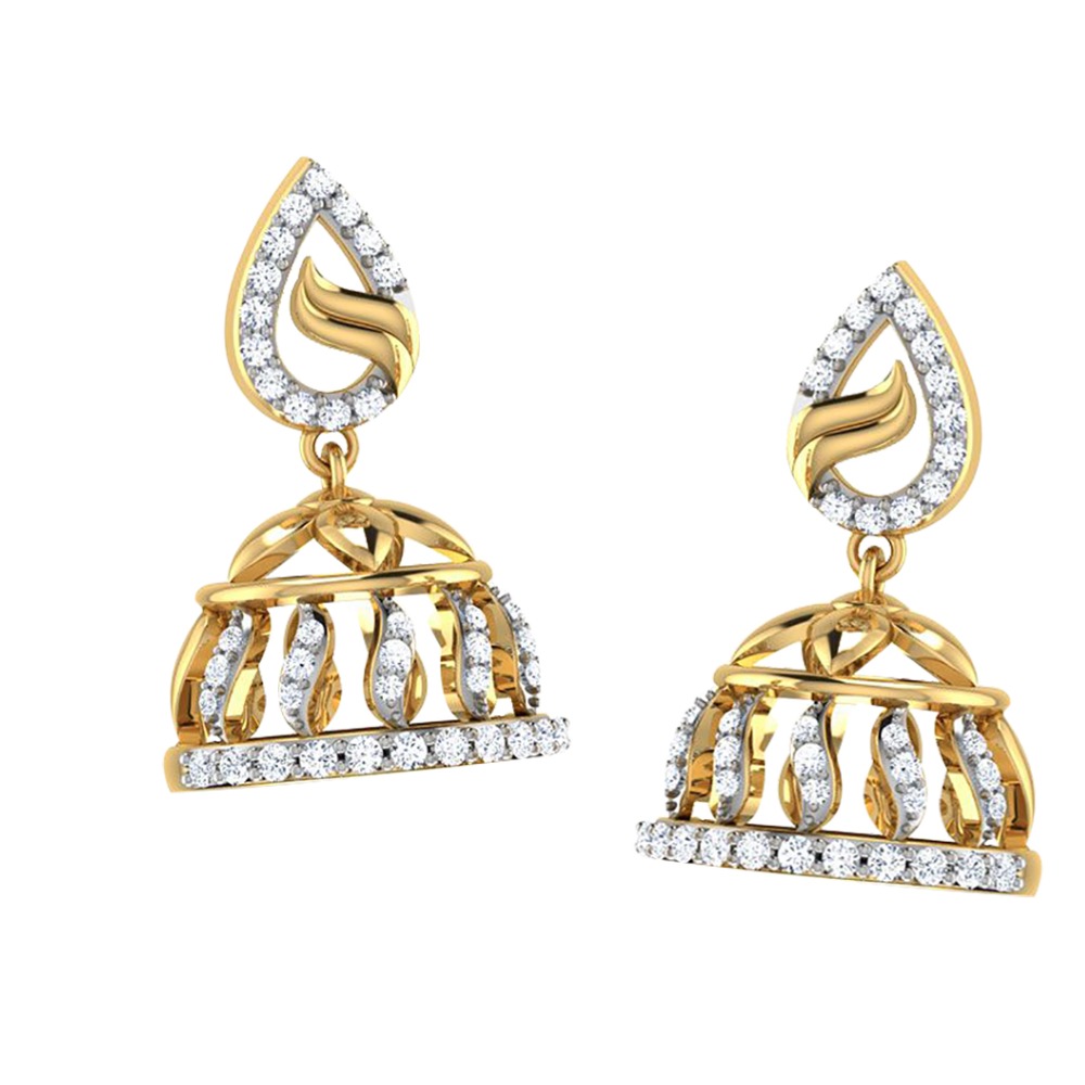 diamond traditional jhumki
