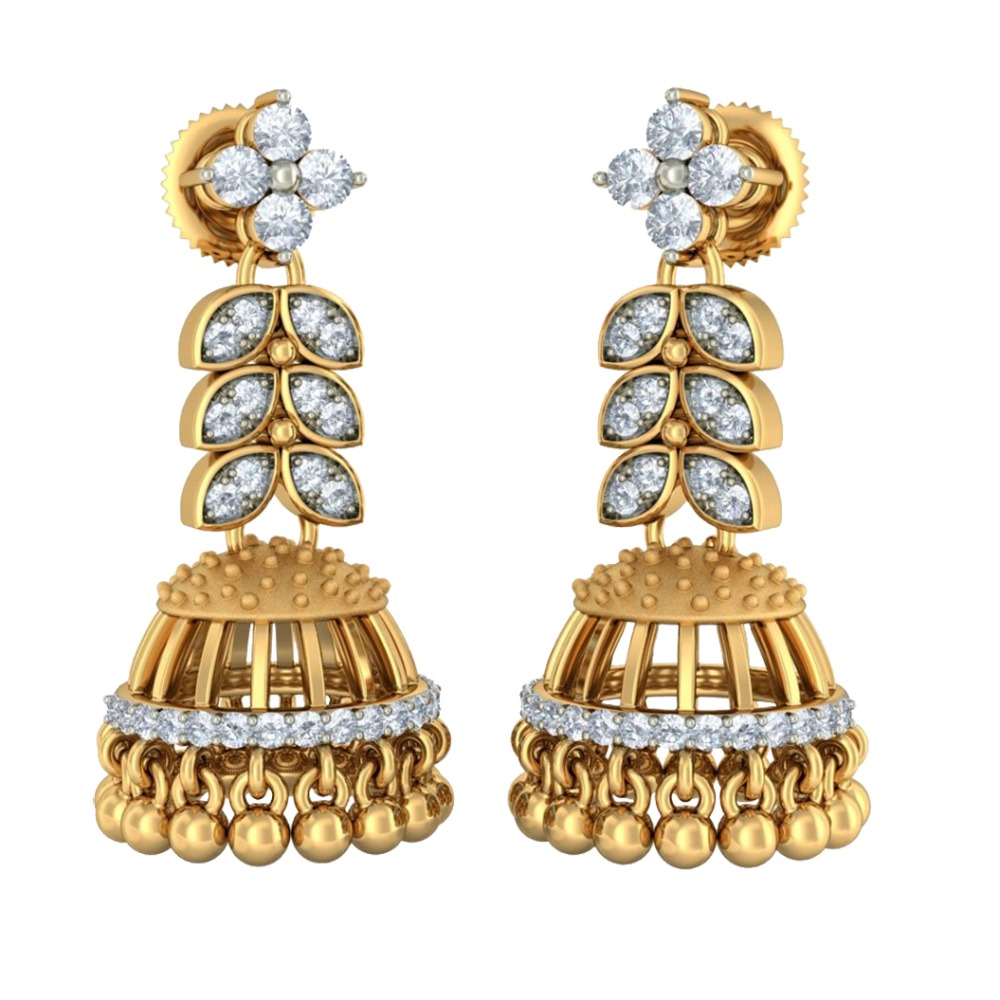 traditonal gold jhumki