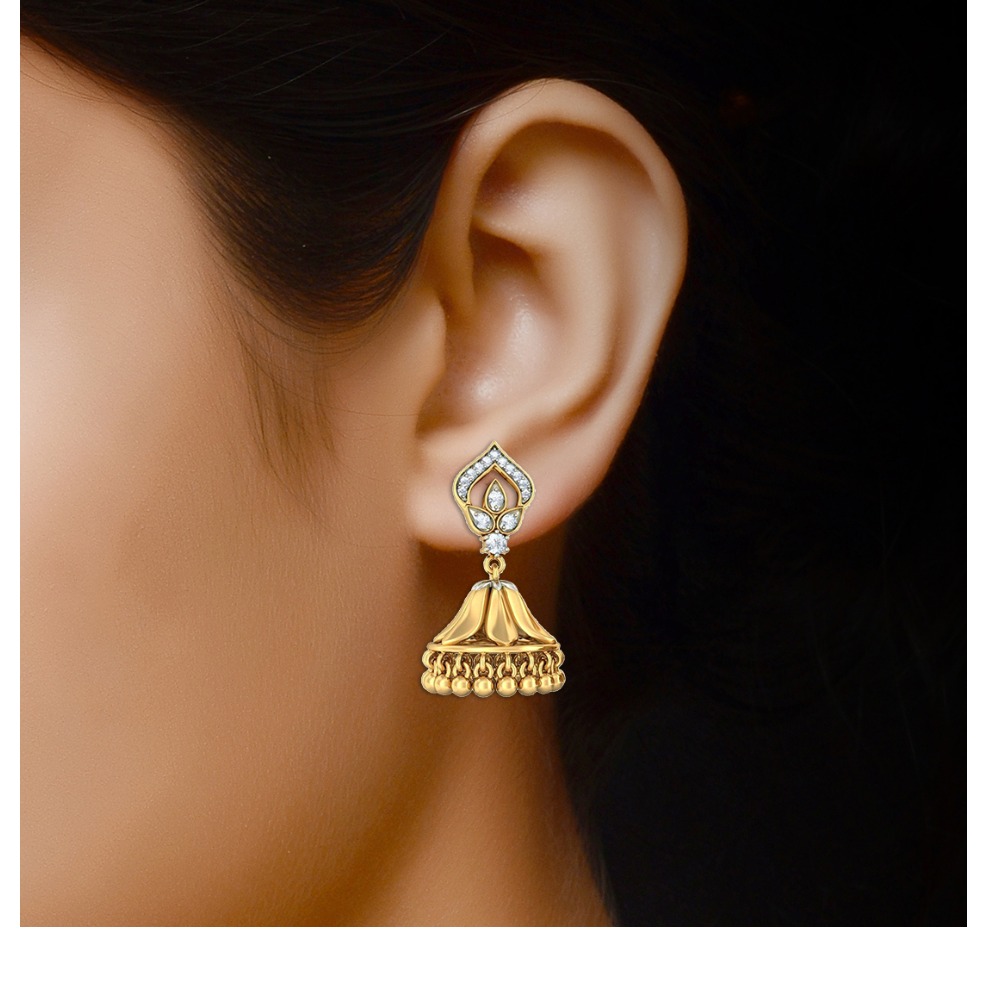 gold outter jhumki - Image 2