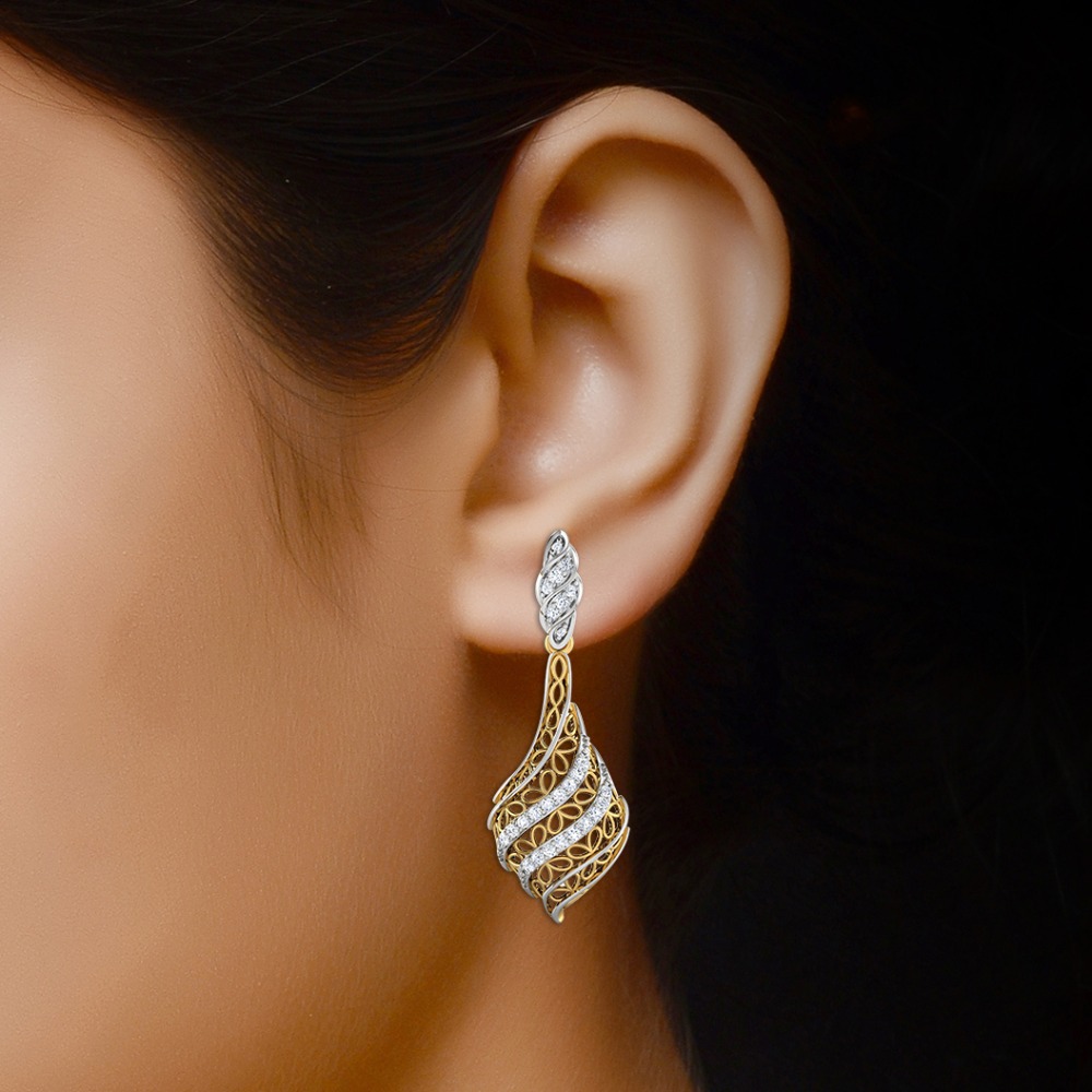 jali pattern jhumki - Image 2