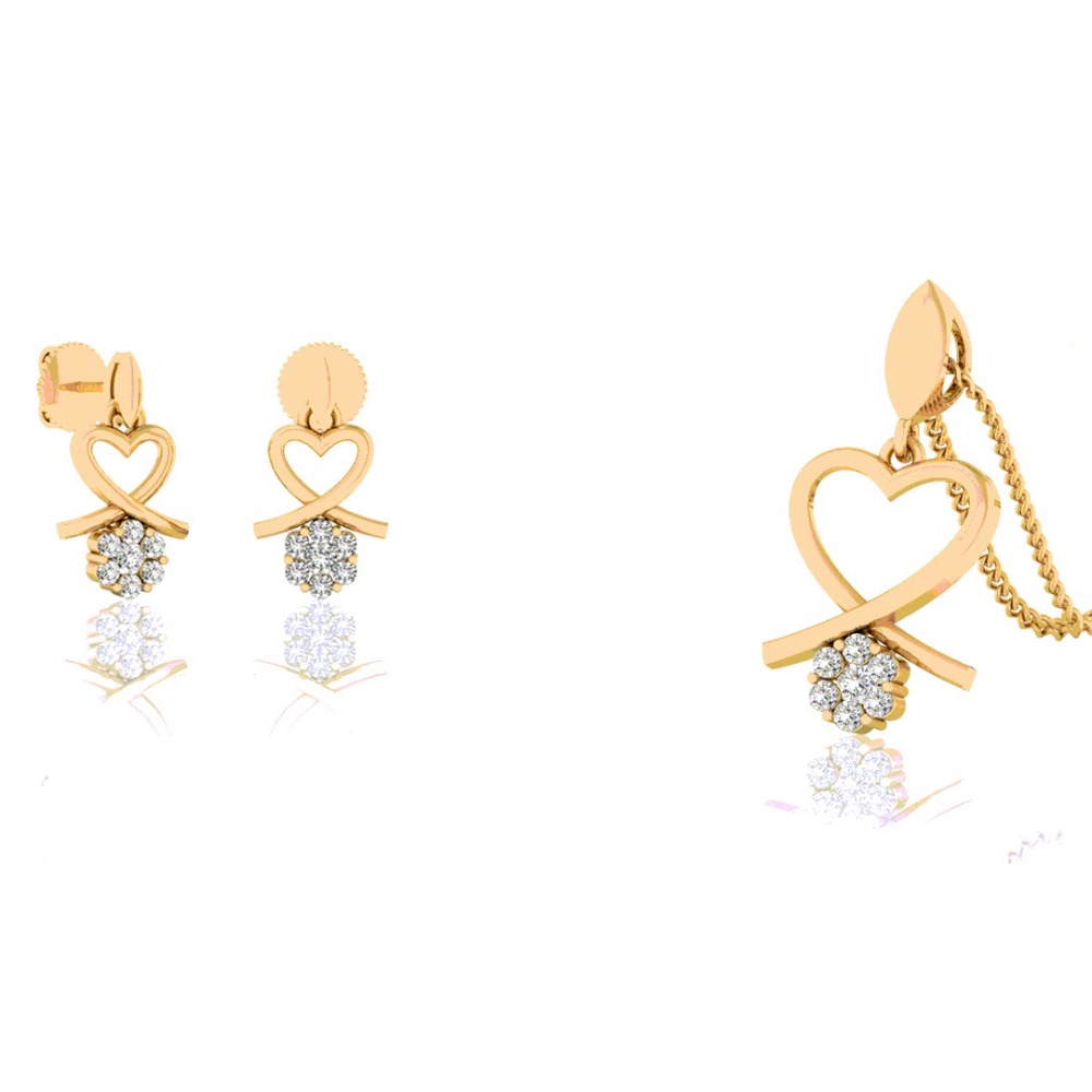 heart yellow gold pendant
