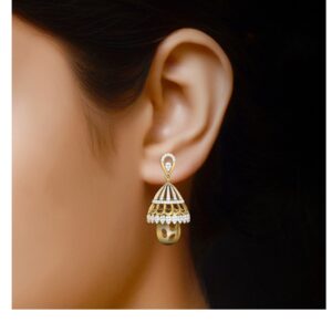 ladies gold diamond jhumki