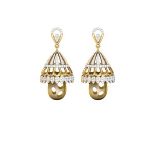 ladies gold diamond jhumki