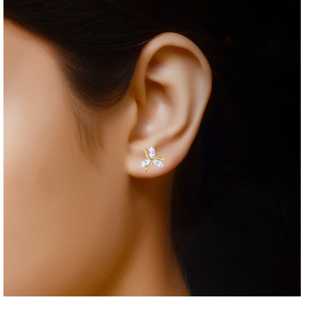 marquise flower studs - Image 2