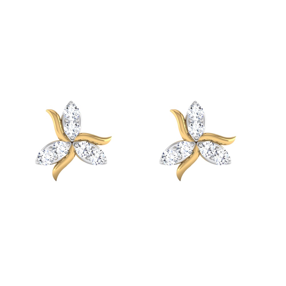 marquise flower studs