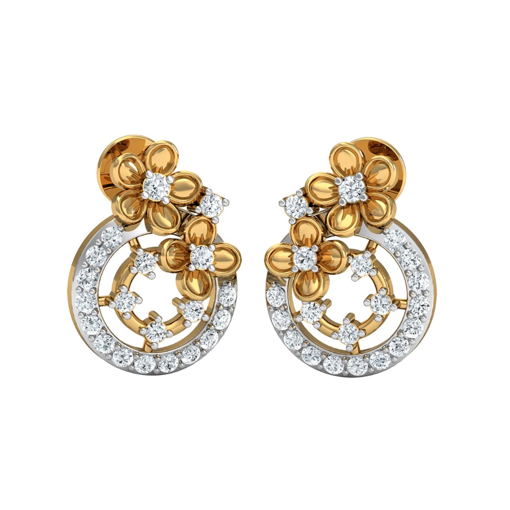 ladies diamond heavy studs