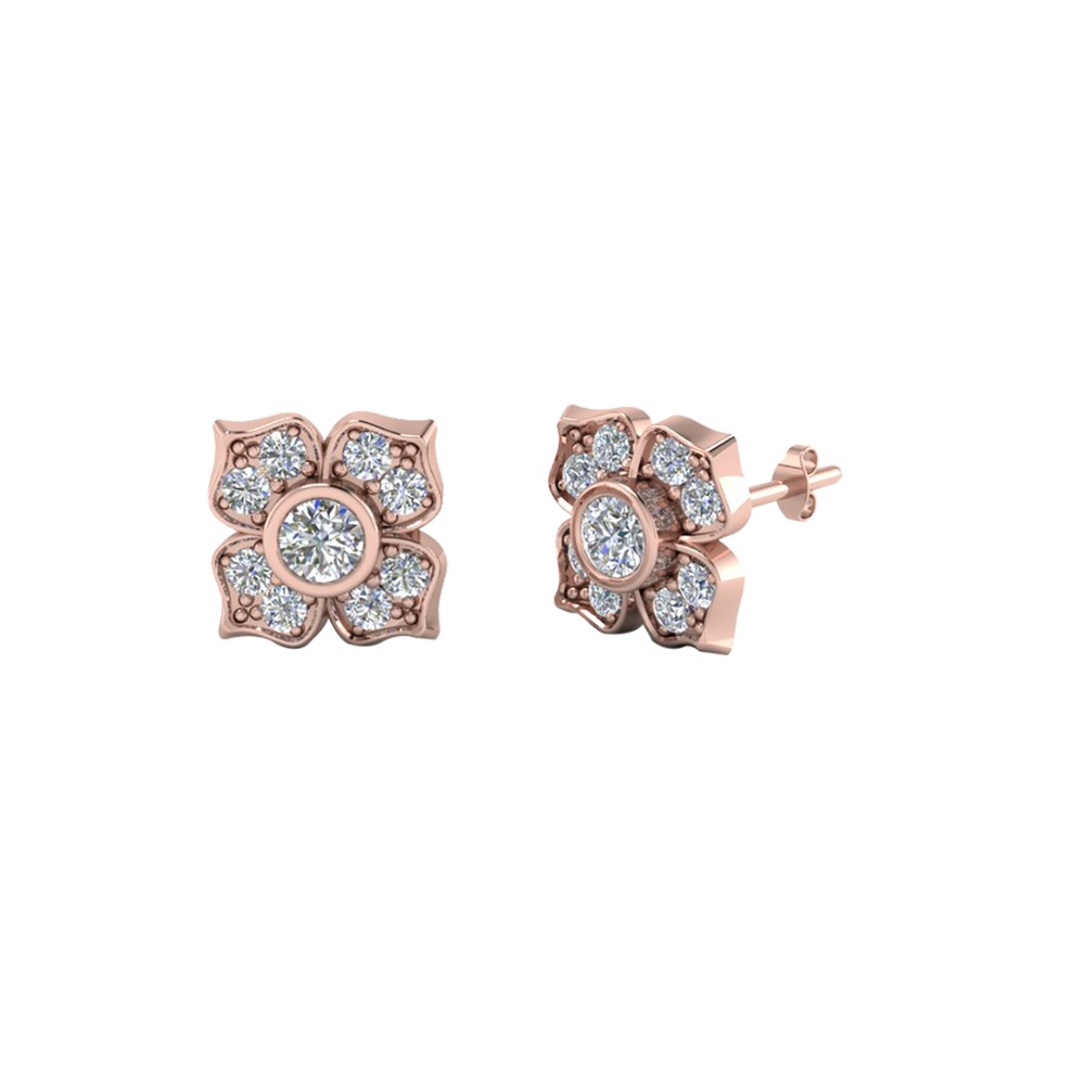 square diamonds studs