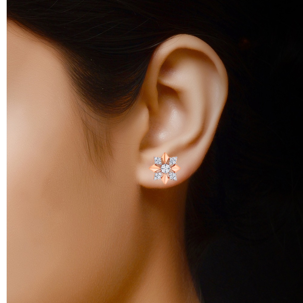 rosegold cutout studs - Image 2