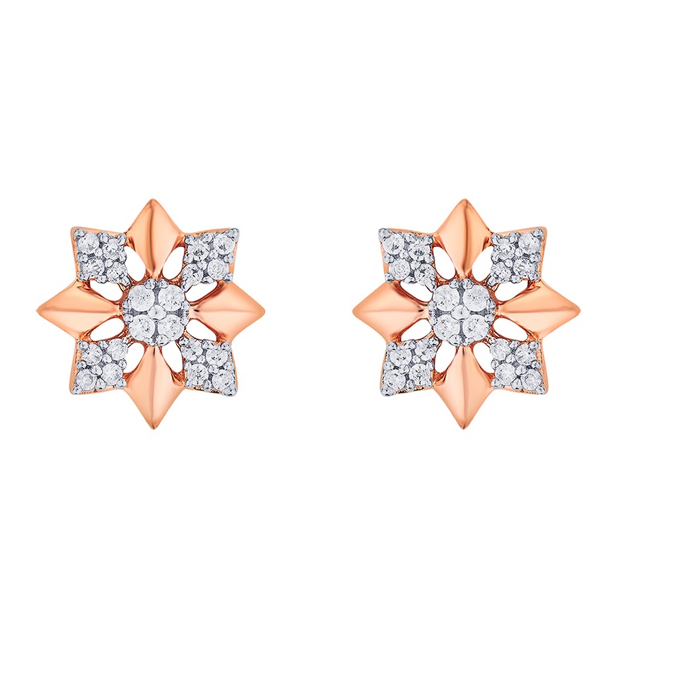 rosegold cutout studs