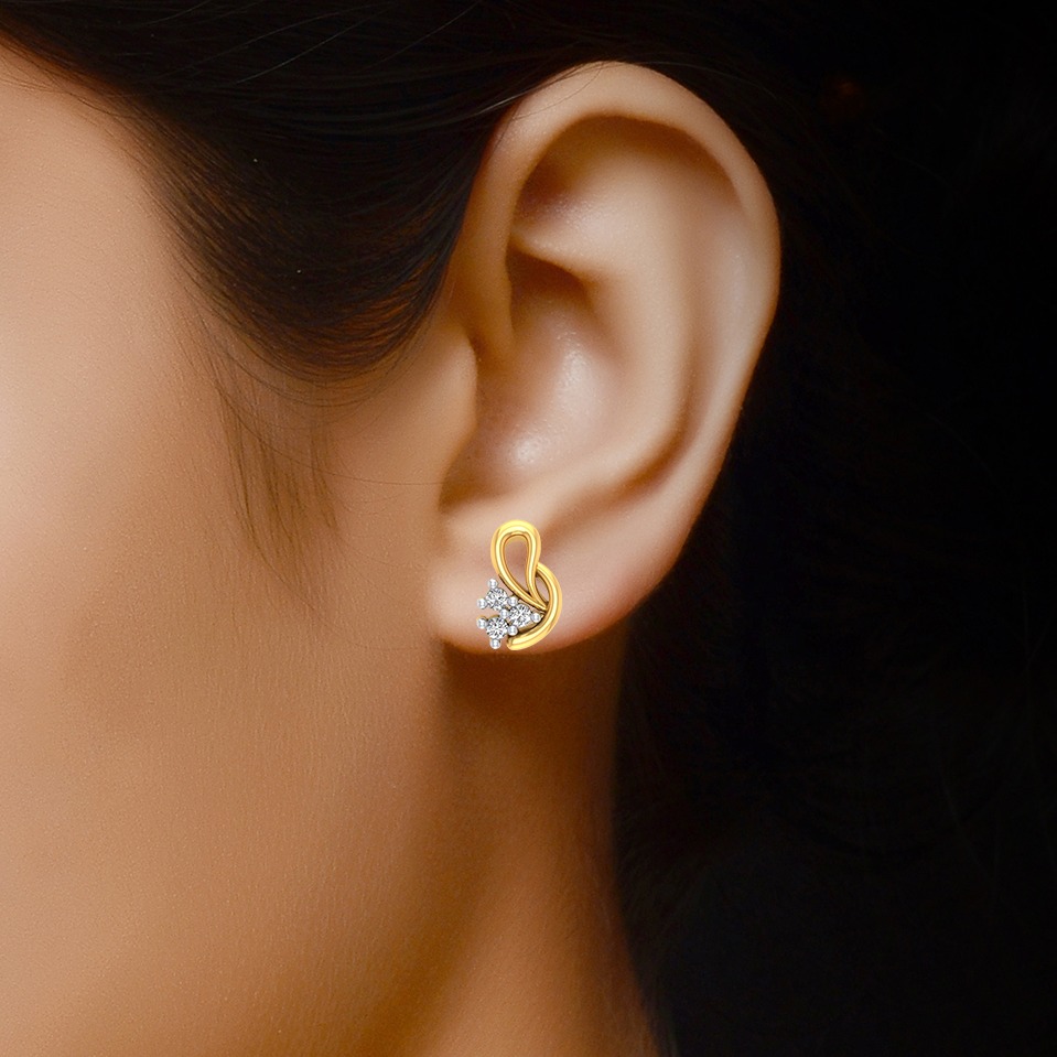ladies gold studs - Image 2