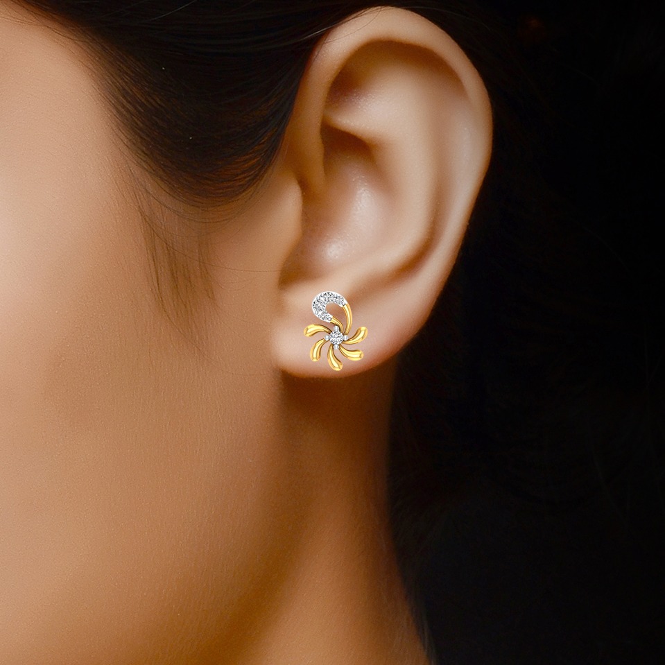flower diamond studs - Image 2