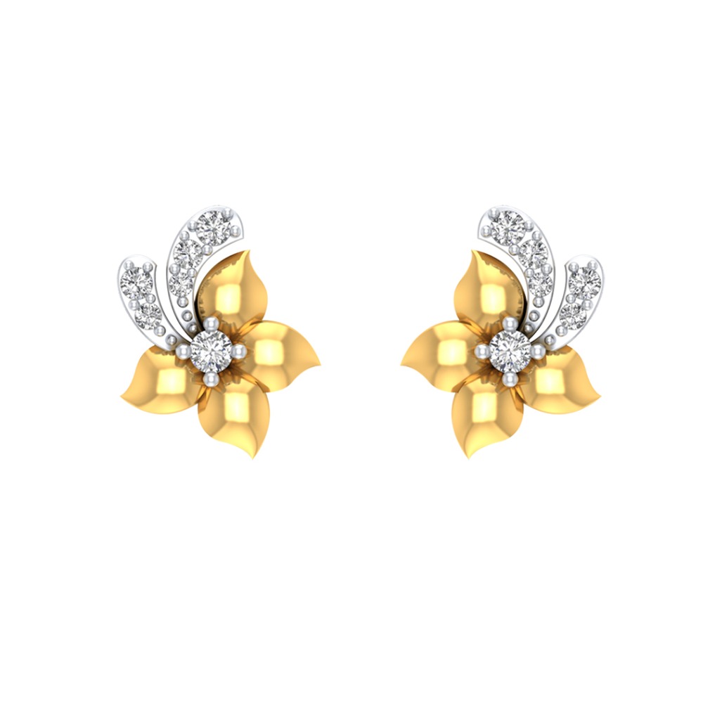 Gold Flower Studs