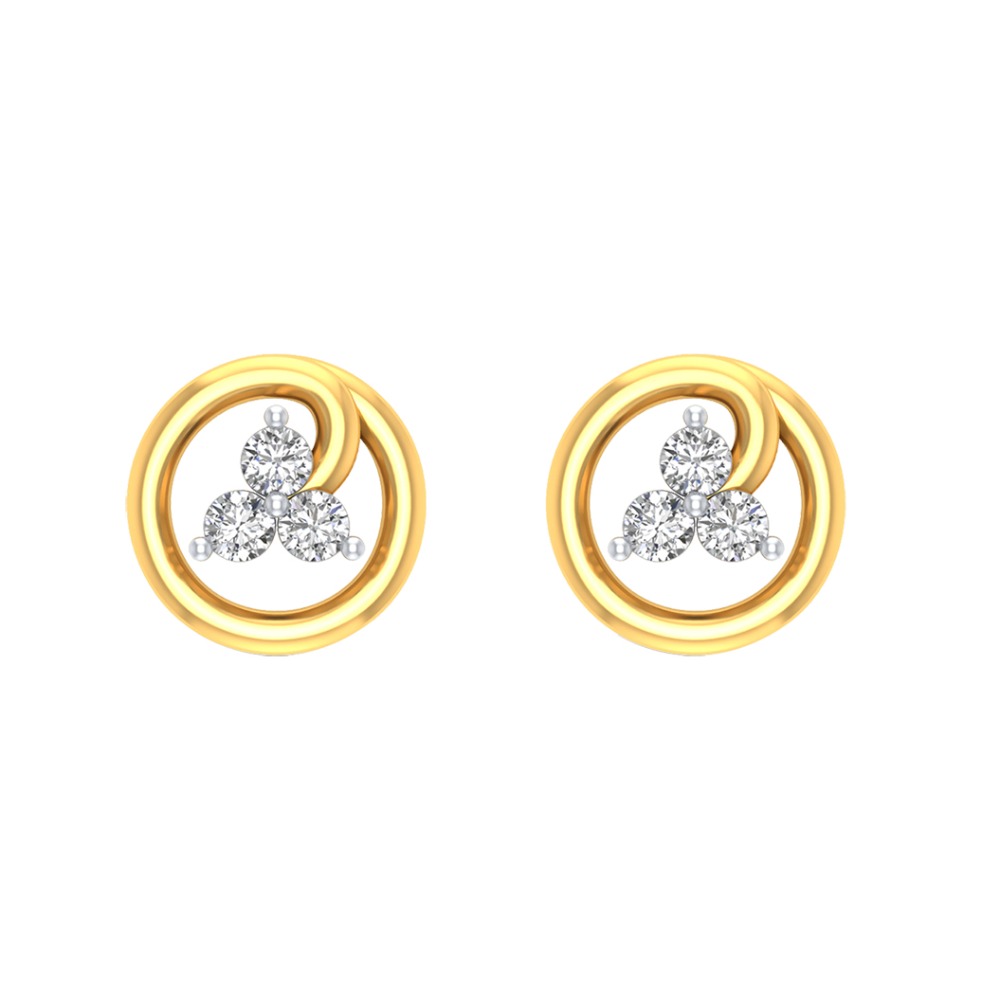 circle leaf studs