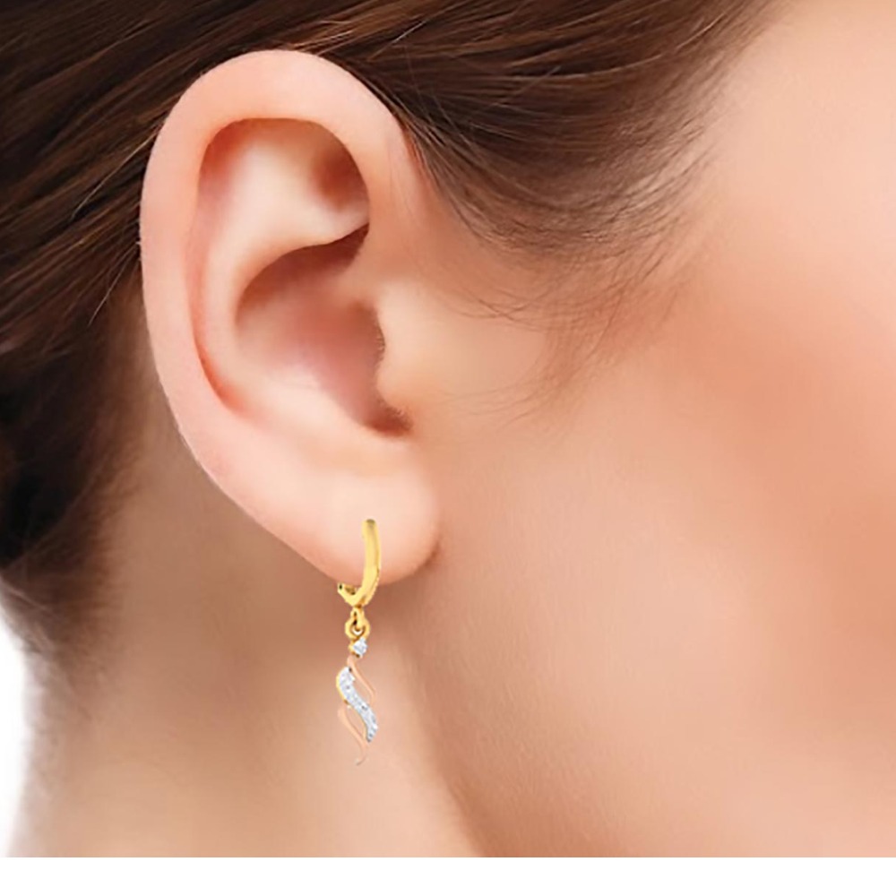 twist of yellow and rose gold bali - Image 2