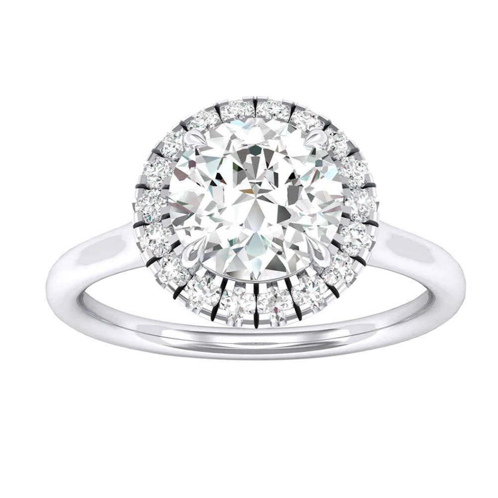 14kt round diamond ring