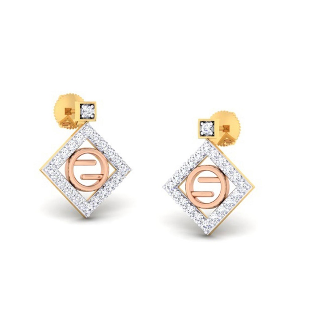 turned square earring