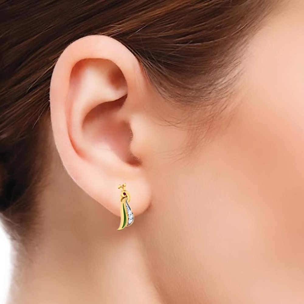 peacock loop earrings - Image 2