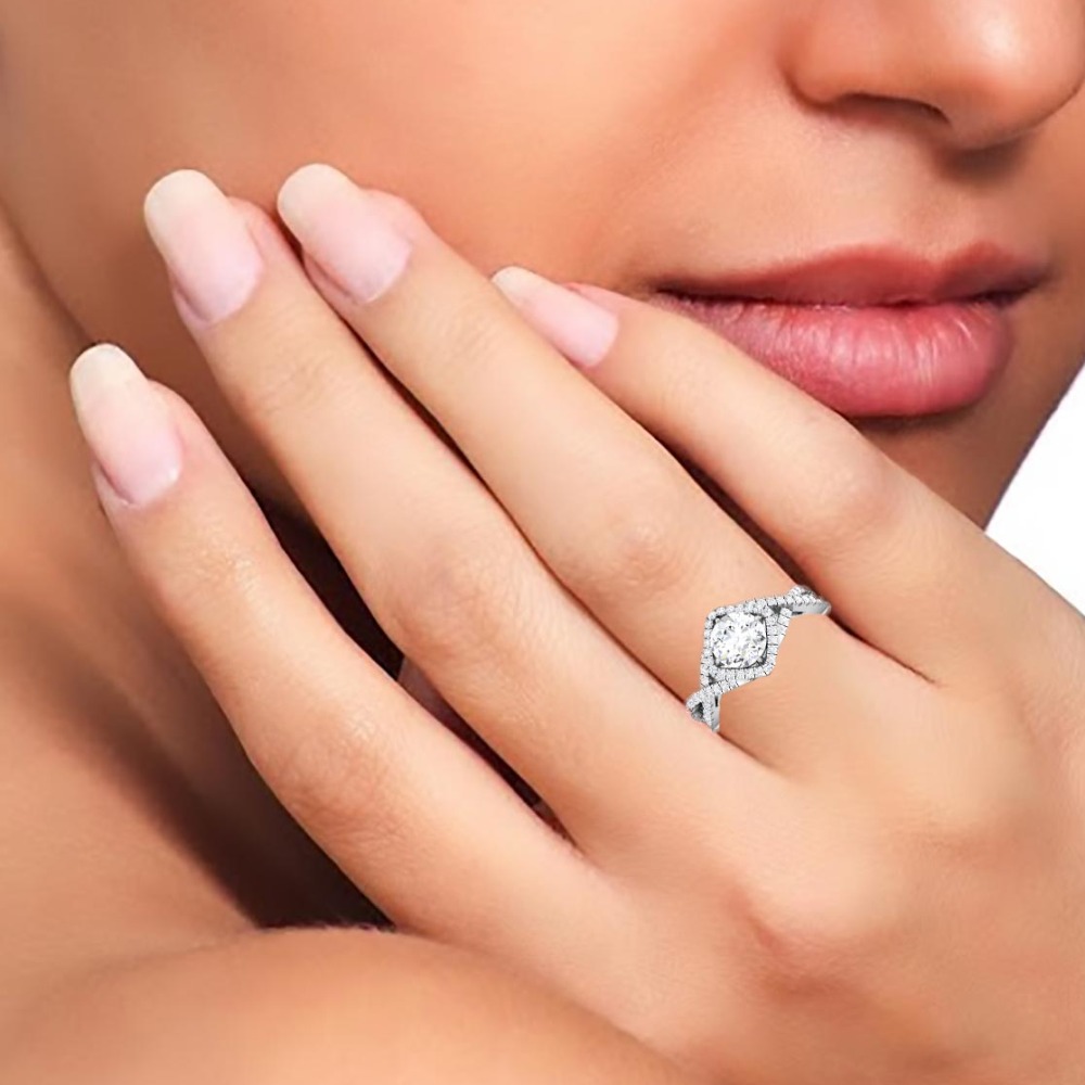 14KT SILVER DIMAOND RING - Image 2